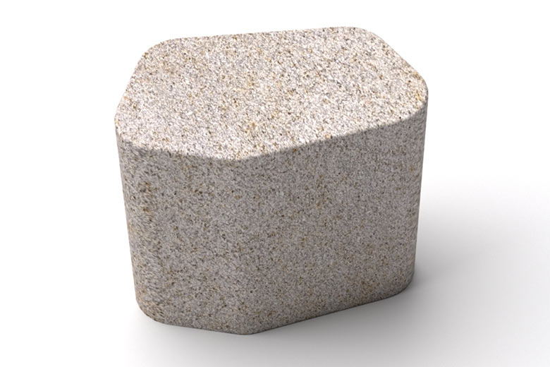 Golden Sands Bush Hammered Granite bollards